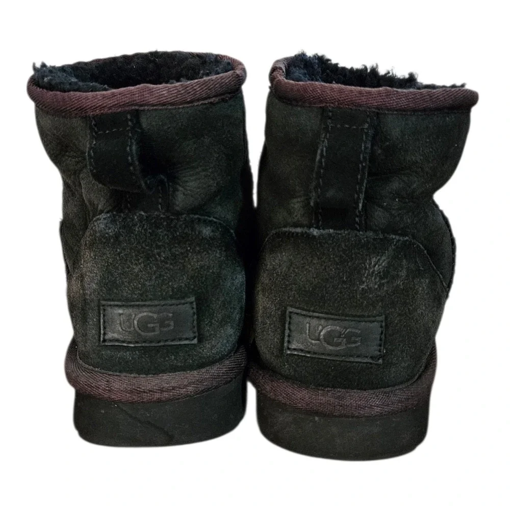 UGG Mini II Boot Women's Size US 7 Green Suede Boots EU 38 1016222 Fur Sherpa - Picture 2 of 7